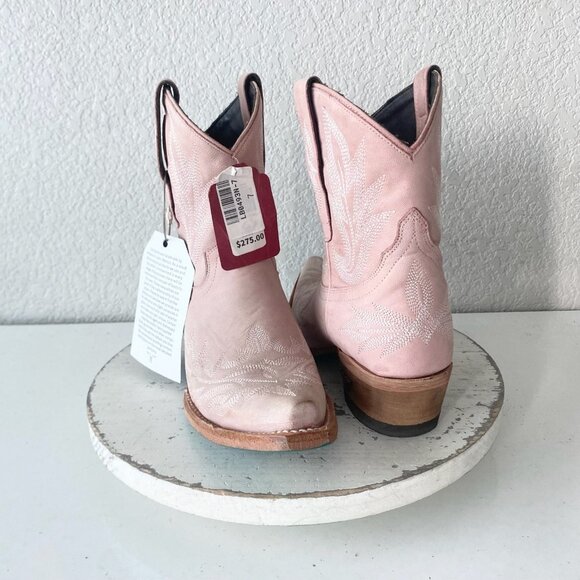 Lane LEXINGTON Womens Cowboy Bootie 7 Pink Western Cowgirl Short Ankle Boots - Picture 1 of 11